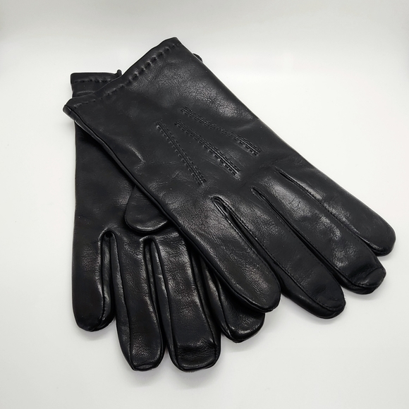 isotoner Other - Men's ISO Isotoner Cashmere Lined Leather Driving Gloves, Black (XLarge)